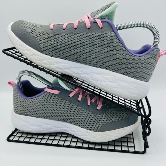 Size 5 UK 38 EUR Skechers Go Run Grey And Pink Trainers - Picture 4 of 10